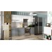 Virtuves komplekts TIFFANY 240, pelēks glancēts/balts glancēts